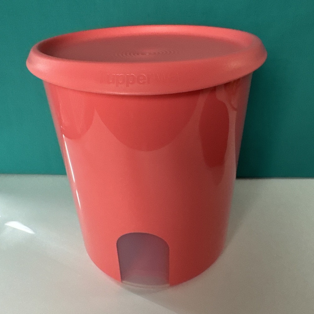 Tupperware One Touch Canister Reminder Window Container 3L / 12.5 cup C Melon